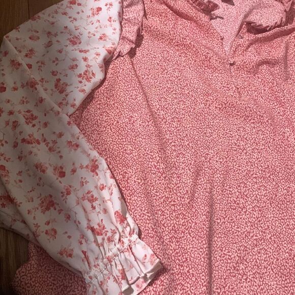 Rachel Parcell Floral & Cheetah Blouse - Picture 2 of 6